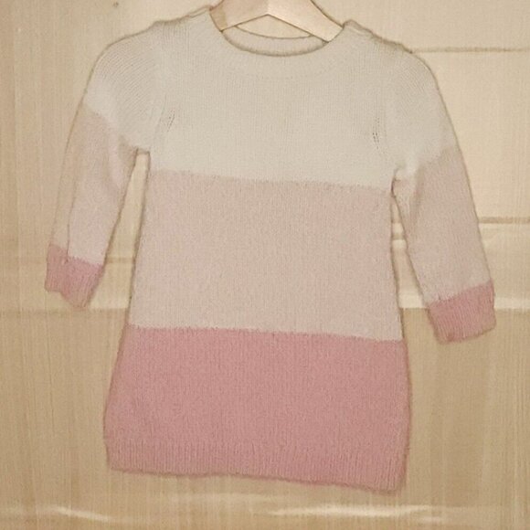 Gymboree Toddler Pink Striped Sweater Dress 18-24 - Picture 1 of 6